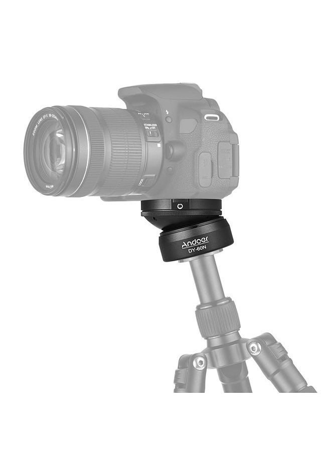 ANDOER - Tripod Leveling Base Leveler Adjusting Plate Aluminum Alloy 3/8 Inch Screw Interface with Bubble Level  Bag for Canon Nikon Sony DSLR Camera - Image 1