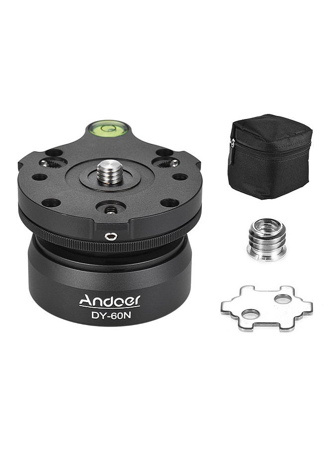 ANDOER - Tripod Leveling Base Leveler Adjusting Plate Aluminum Alloy 3/8 Inch Screw Interface with Bubble Level  Bag for Canon Nikon Sony DSLR Camera - Image 1