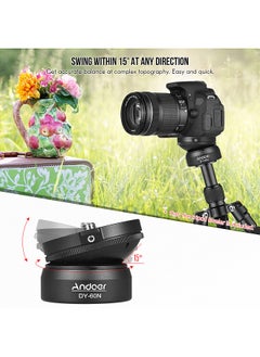 ANDOER Tripod Leveling Base Leveler Adjusting Plate Aluminum Alloy 3/8 Inch Screw Interface with Bubble Level  Bag for Canon Nikon Sony DSLR Camera  - Image 2