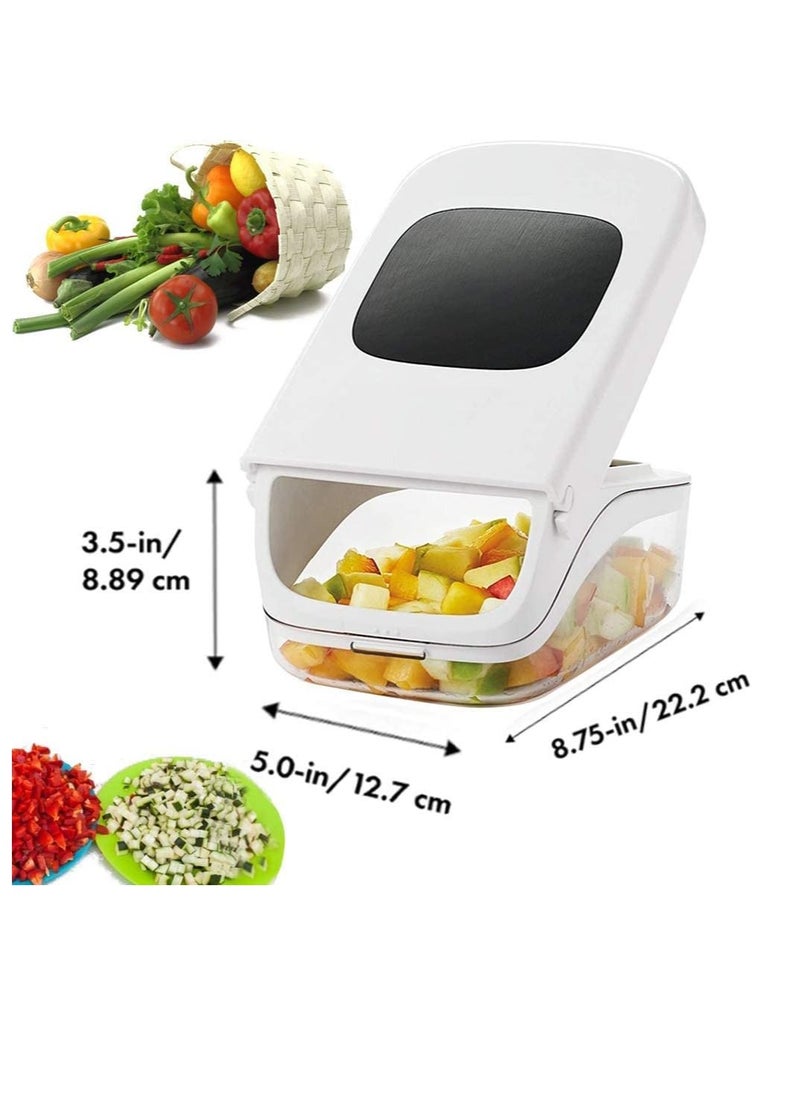 Generic - Vegetable Chopper Dicer Onion Chopper Food Chopper Vegetable Cutter Veggie Chopper Onion Cutter Vegetable Dicer Salad Chopper Food Cutter with Glass Container Onion Dicer Food Dicer Chopper - Image 1