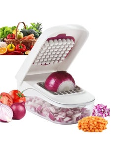 Vegetable Chopper Dicer Onion Chopper Food Chopper Vegetable Cutter Veggie Chopper Onion Cutter Vegetable Dicer Salad Chopper Food Cutter with Glass Container Onion Dicer Food Dicer Chopper