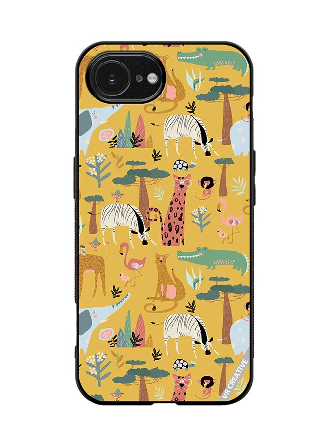 Protective Case Cover For Apple iPhone 16e Animals In The Wild Design Multicolour