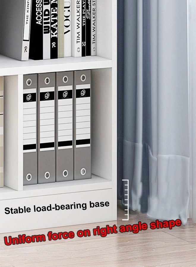 fashionhome 5 Tiers Multifunction Storage Adjustable Creative Style Book Shelves Modern Tall Bookcase Display 15mm Thick Wood Furniture Storage Rack for Bedroom Living Room and Home Office 60x24x180 cm - Image 5