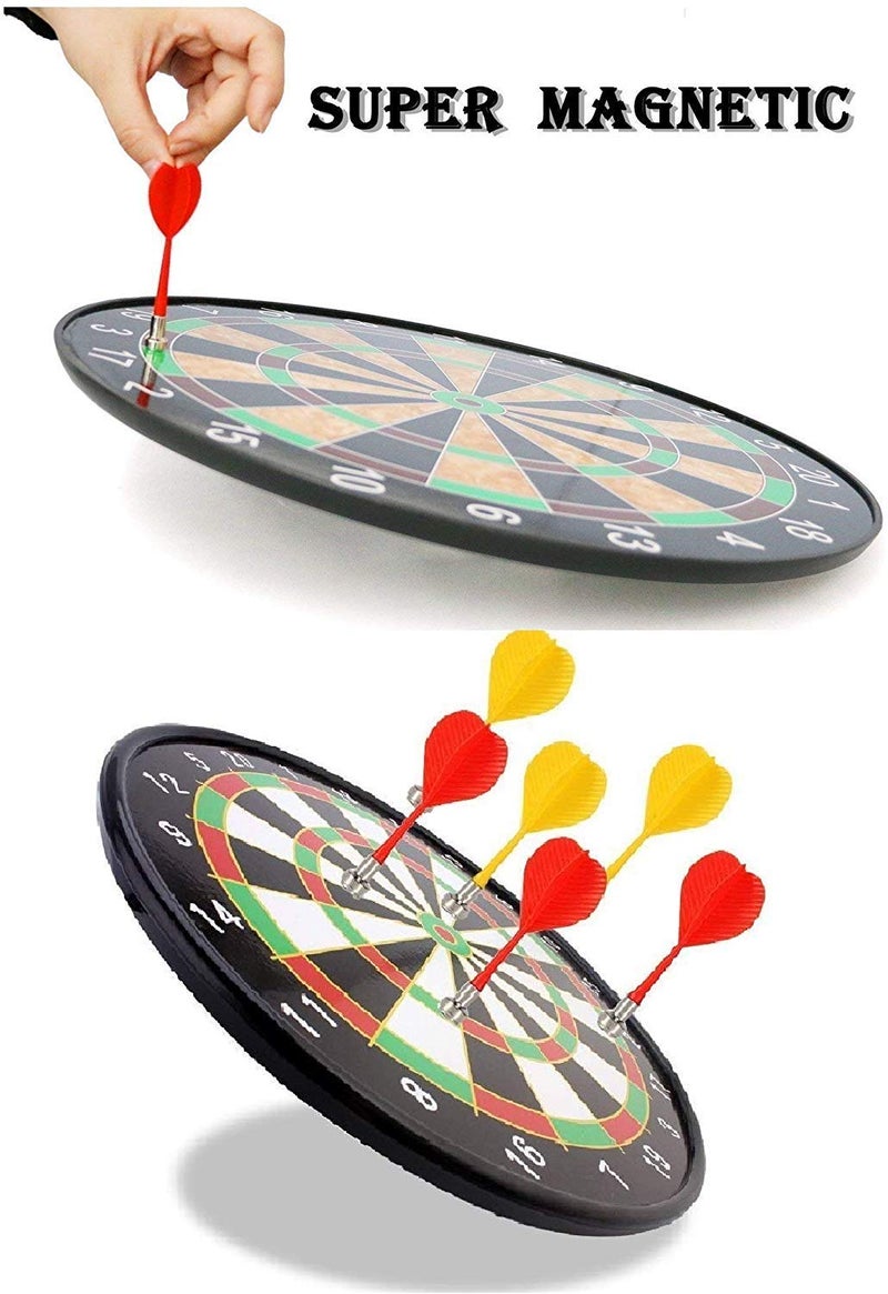 Famous Quality Indoor and Outdoor Magnetic Score Dart Board Kit with 6 Soft Darts Free -15 inch (Multi Color) - Image 3