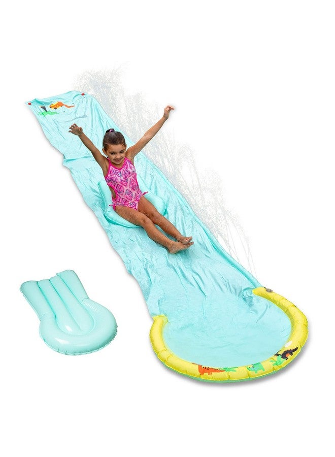 Super Giant Water Slip And Slide 192" X 29" With Built In Body Board And Hose Attachment