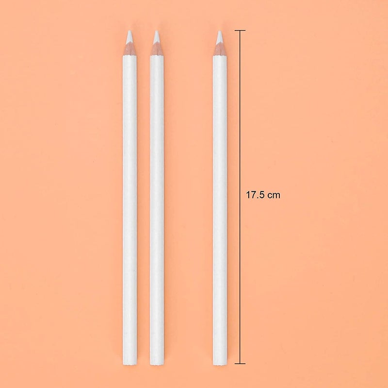 URBAN BOX URBAN BOX 3Pcs Medium White Charcoal Pencils Graphite Drawing Painting Sketch Pencils Pens Shading Painting Pencils Art Office Supplies Wooden Professional Art Tool Kit for Artist Beginners  - Image 3