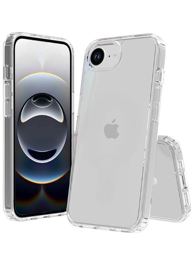 جيرفور جراب موبايل آيفون 16 إي (iPhone 16e) مضاد للصدمات, غطاء حماية مضاد للخدش يدعم الشحن اللاسلكي ماج سيف, مصنوع من البولي يورثين الحراري عالي الجودة - شفاف - Image 4