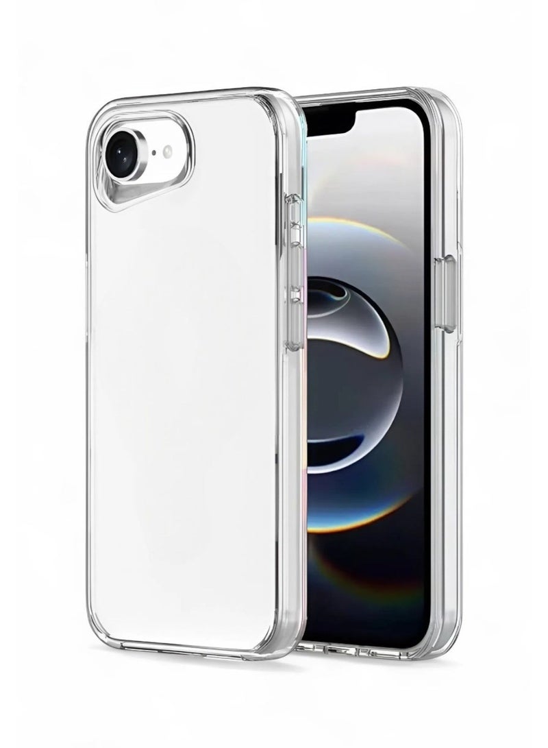 جيرفور جراب موبايل آيفون 16 إي (iPhone 16e) مضاد للصدمات, غطاء حماية مضاد للخدش يدعم الشحن اللاسلكي ماج سيف, مصنوع من البولي يورثين الحراري عالي الجودة - شفاف - Image 3