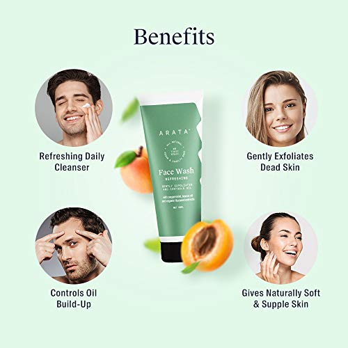 Arata Refreshing Face Wash With Ayurvedic Lemon Oil Peppermint Organic Flaxseed EWG Certified All Natural Vegan CrueltyFree Gently Exfoliates Reduces Oil For Women Men 17 Fl Oz - Image 5