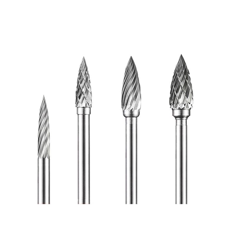 G0613M03 10PC Tungsten Carbide Rotary Burr Files 3mm Shank Engraving Tool Lime Core - Image 2