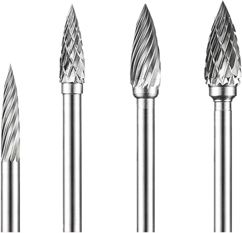 G0613M03 10PC Tungsten Carbide Rotary Burr Files 3mm Shank Engraving Tool Lime Core - Image 1