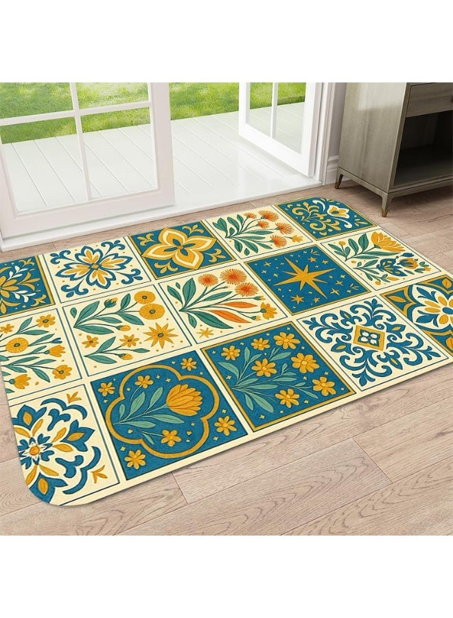 Talavera  Pattern Area Rug, Durable Polyester, Indoor/Outdoor Use - Image 4