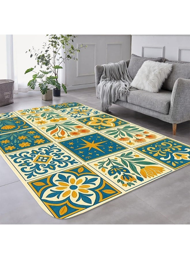 Talavera  Pattern Area Rug, Durable Polyester, Indoor/Outdoor Use - Image 5