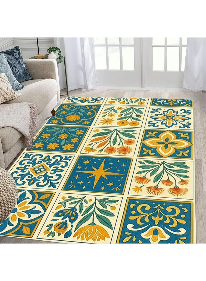 Talavera  Pattern Area Rug, Durable Polyester, Indoor/Outdoor Use - Image 2