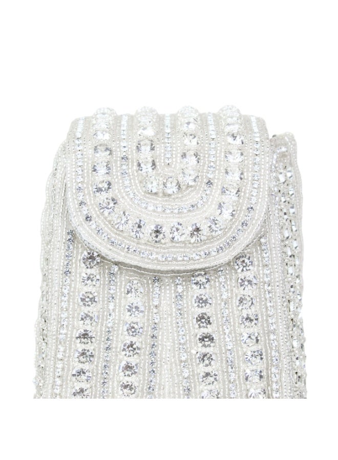Dollar's Jute Potli Bag for Women, Ethnic Clutch Purse, Traditional Handbag, Drawstring Bridal Wedding Party Bag, Traditional Ladies Hand Pouch, Elegant Festive Accessor (Silver) - Image 2