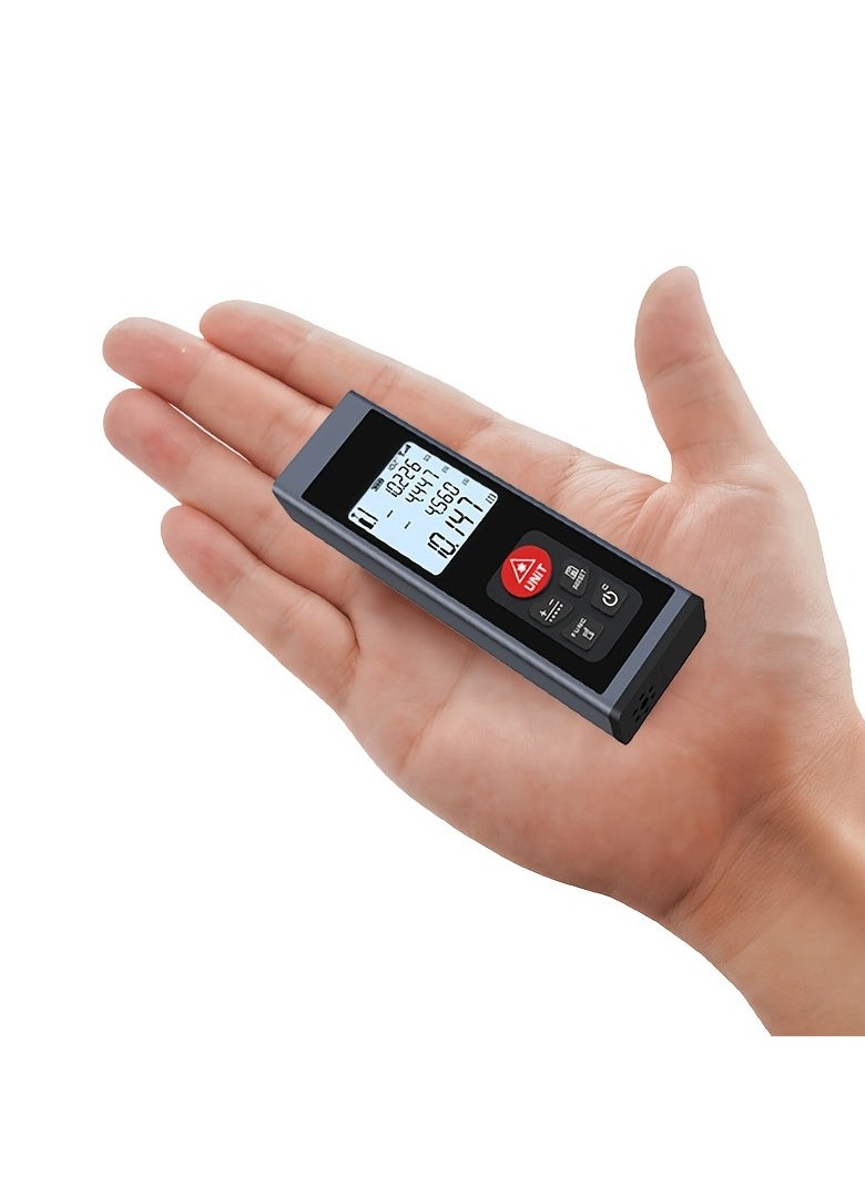 ماركة غير محددة جهاز قياس المسافات بالليزر الاحترافي ترينا - قابل لإعادة الشحن عبر USB، وضع فيثاغورس، وظيفة الزاوية، وهيكل متين من سبائك الألومنيوم (المدى: 39.93 مترًا، 59.74 مترًا، 79.86 مترًا، 99.97 مترًا)  - Image 2