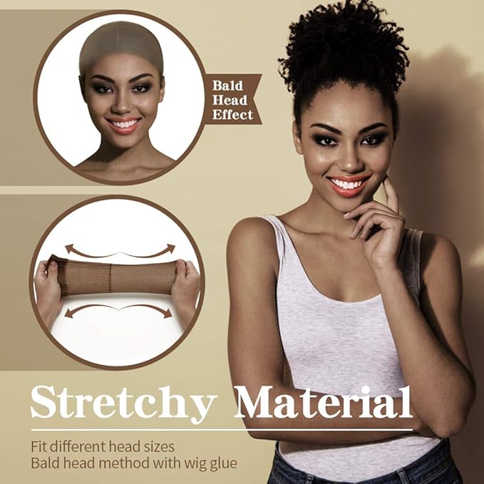 Dreamlover HD Wig Cap to Hold Wig in Place Bald Cap for Wigs Invisible HD Wig Cap for Lace Front Wig HD Dark Brown Wig Cap 12 Pieces - Image 4