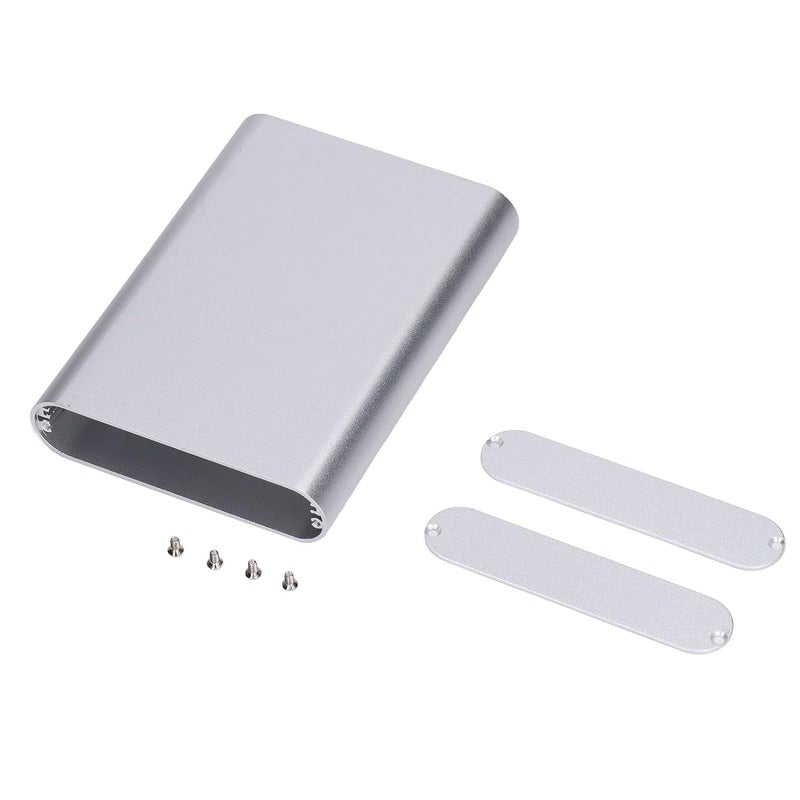 Aluminum Alloy Project Box, Matte Silver Sandblasting Oxidation Enclosure, Aluminum Alloy Electronic Box for Circuit Board PCB Wiring, Lightweight Heat Dissipation with - Image 4