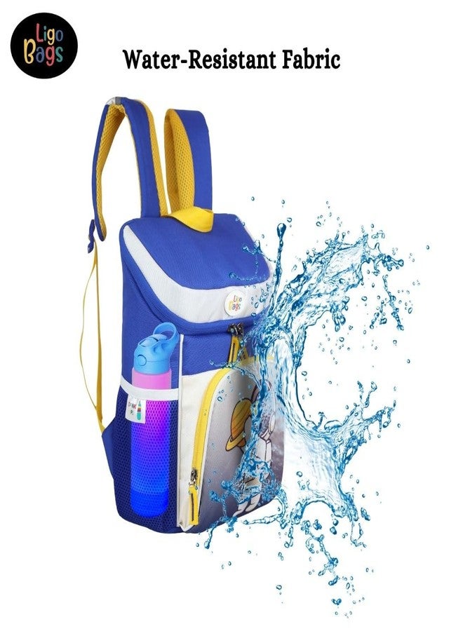 Ligo 14 Inch Kindergarten School Bags for Boys & Girls | Suitable for Nursery to UKG Kids (Blue) - Image 4