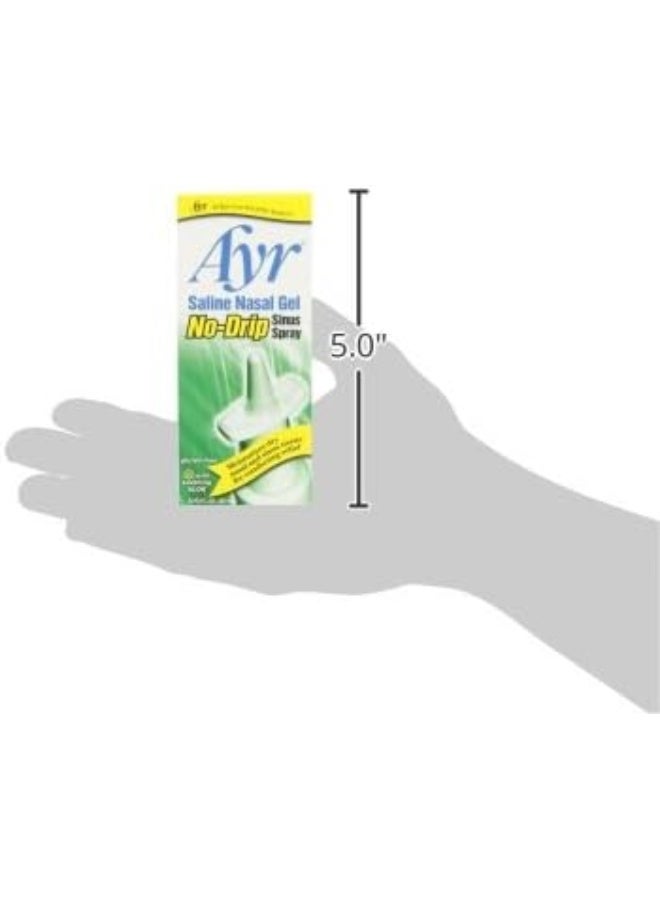 AYR Saline Nasal Gel No-Drip Sinus Spray With Soothing Aloe Vera, 0.75 Ounce Spray Bottle  - Image 1
