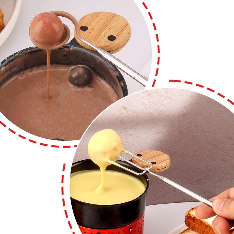 Stainless Steel Small Triangle Cheese Fondue Fork Tool for Chocolate and Cheese Dipping Reusable Kitchen Gadget - Image 5