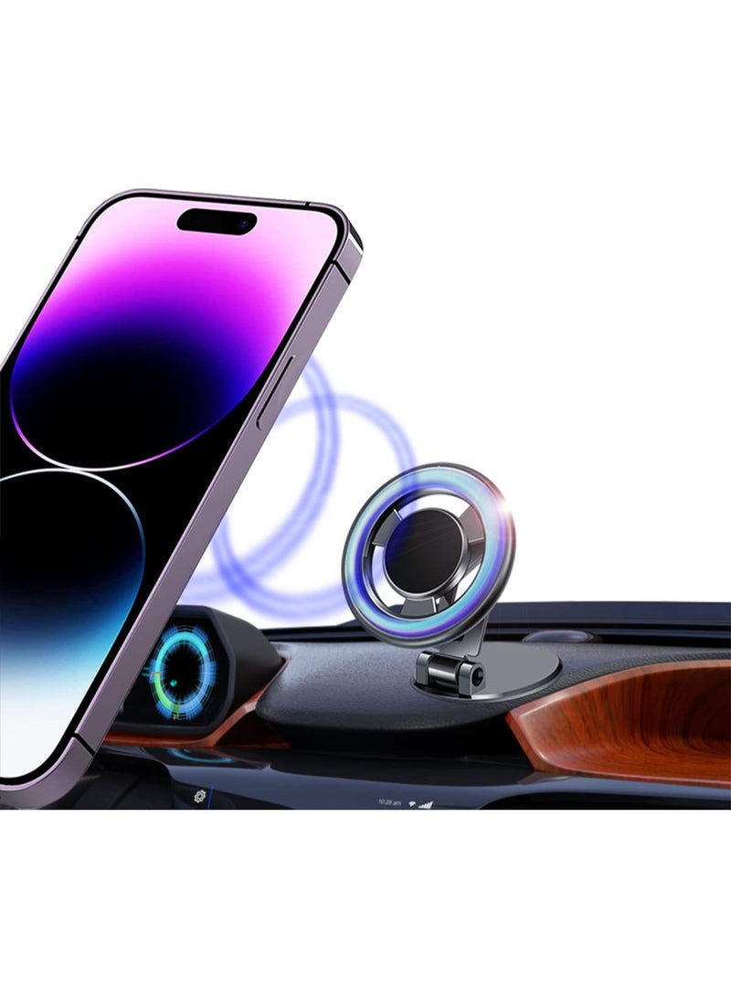 360° Magnetic Car Mount for Phone Holder, All Metal Magnetic Phone Holder Car Phone Holder with Magnetic Grip Magnetic Phone Holder with MagSafe Mount Fit for iPhone 14 13 12 Pro Max Plus Mini MagSafe - Image 1