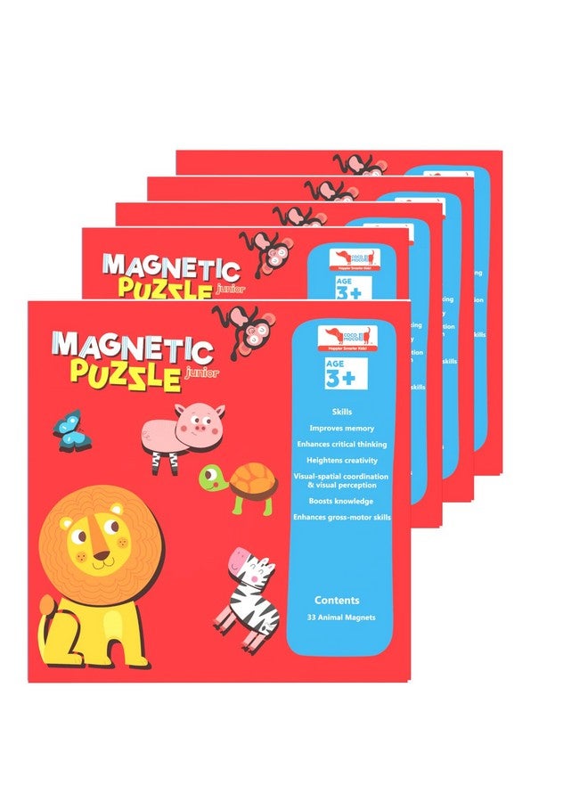 كوكوموكو كيدز مجموعة هدايا عيد ميلاد للأطفال من كوكوموكو - ٥ مجموعات من الألغاز المغناطيسية | أكثر من ٣٠ قطعة من ألغاز الحيوانات | هدايا عيد ميلاد للأطفال من عمر سنتين إلى ٣ سنوات (عبوة من ٥ قطع) - Image 1