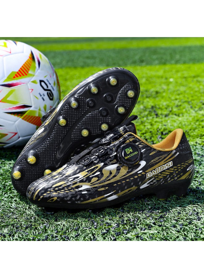 Children's Soccer Shoes With Studs For Boys And Girls, Elementary School Students' Non-slip Compeion Training Shoes With Long Studs And Rotating Buckle Z