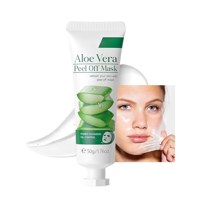 MIESCHER Aloe Vera Gel Peel Off Mask, Face Gel - Natural Hydrating Aloe Vera Peel-Off Mask Long-lasting Moisturizing & Locks in Moisture for Dry, Oily & Sensitive Skin, 1.76Oz - Image 1