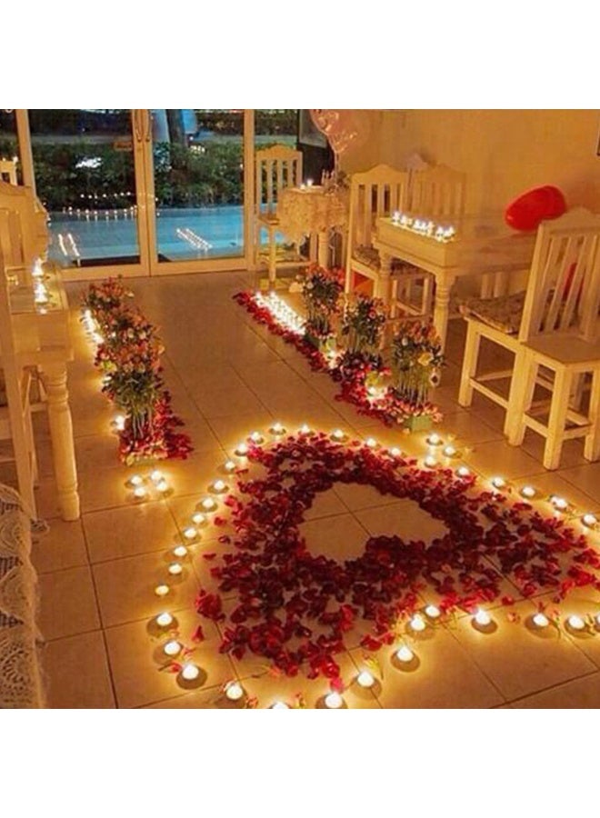 Ferns N Petals Romantic Fresh Roses And Candles Decorations 