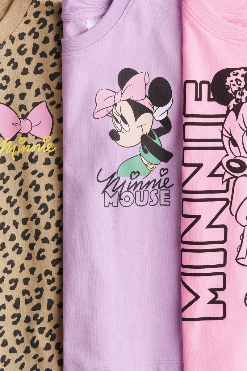 H&M 3-pack printed jersey tops