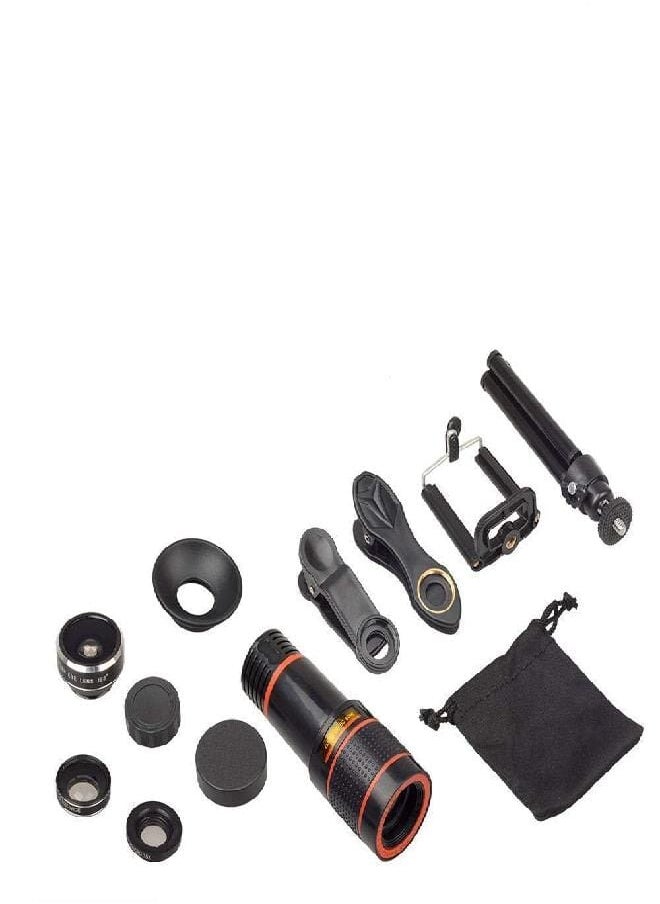 Generic Portable mini 4 in 1 Mobile Phone Lens Telescope with Metal Telephoto Lens with tripod Kit Blur Background Effect for All Smartphone  - Image 2