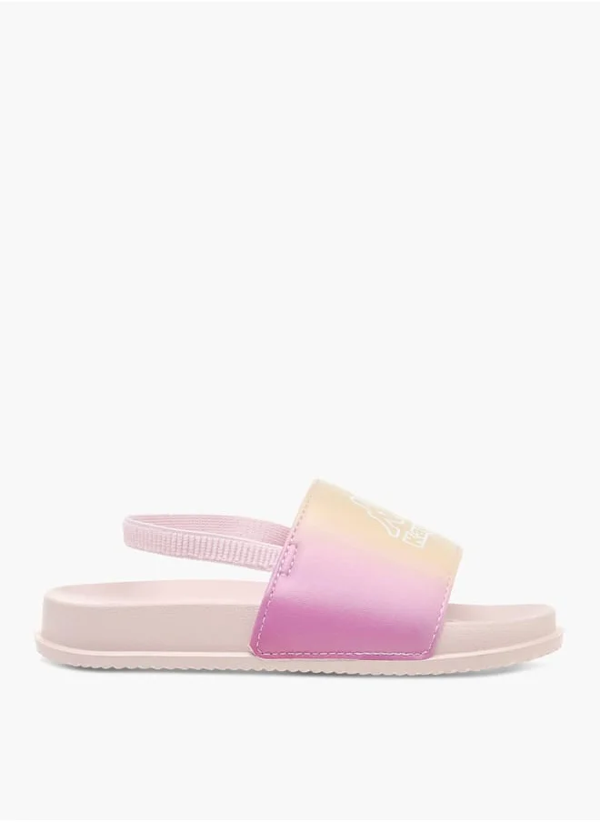 كابا Girls Logo Print Slides With Elasticated Strap