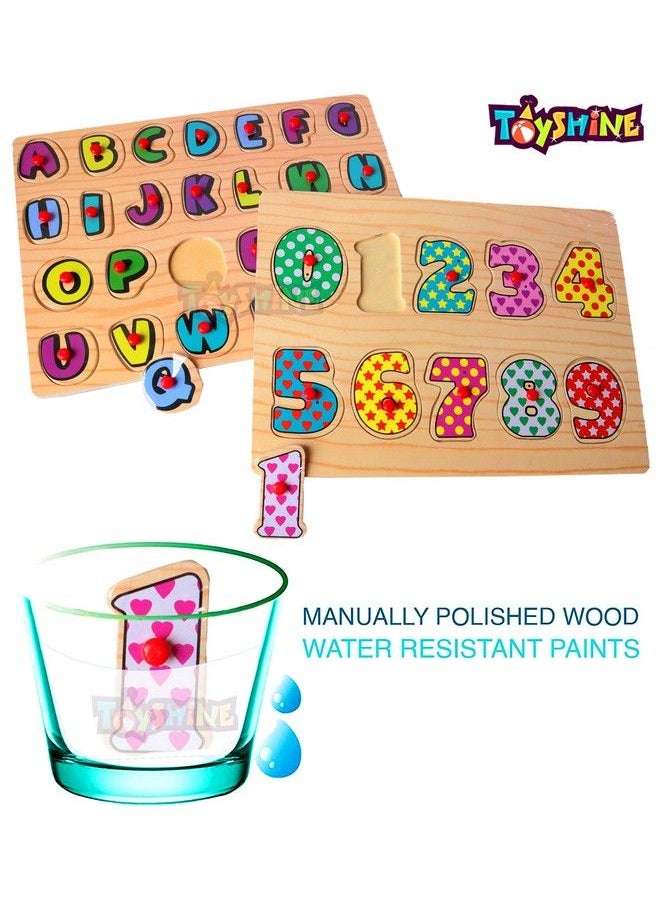 Toyshine Wooden Abc Abd 123 Letters And Numbers Puzzle Toy Educational And Learning Toyset 1  - Image 4