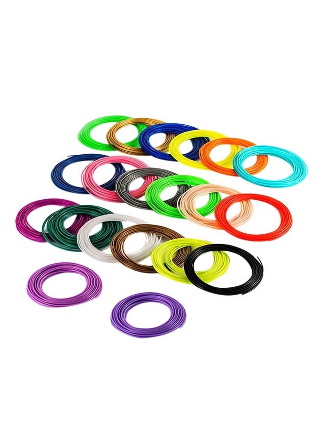 NIBEMINENT 20-Piece 3D Pen Filament Multicolour 