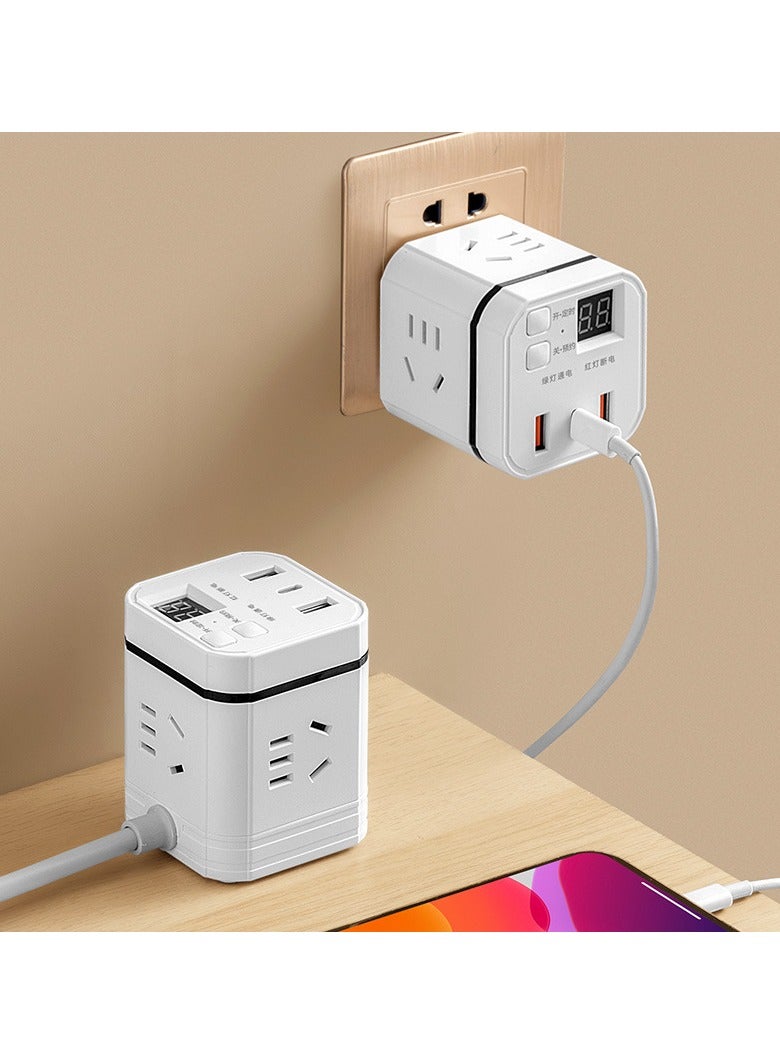 EXCLIFE Creative USB socket intelligent timing socket multi-function mobile phone charging socket board  - Image 4