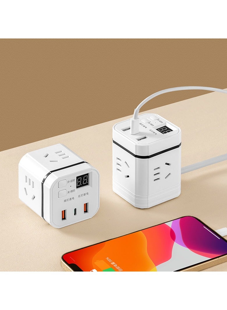 EXCLIFE Creative USB socket intelligent timing socket multi-function mobile phone charging socket board  - Image 5