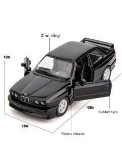 RMZ City RMZ City 1:36 BMW M3 1987 Toy Car, Diecast Pull Back Model Car, Doors Open, Collection Kids Toy for Aged 3 and up, Gift Black  - Image 2