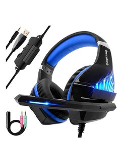 Beexcellent GM-5 Stereo Gaming Headset with Microphone for Mac Nintendo Switch PS4, PC, Xbox One Controller, Noise Cancelling Over Ear Professional Gaming Headphones with Mic, Volume Control ,LED Light, Bass Surround -Black - pzsku/Z0760498000C60AE6AD8EZ/45/_/1723900322/daaae74f-04af-43ac-be5e-b87a18260cf3