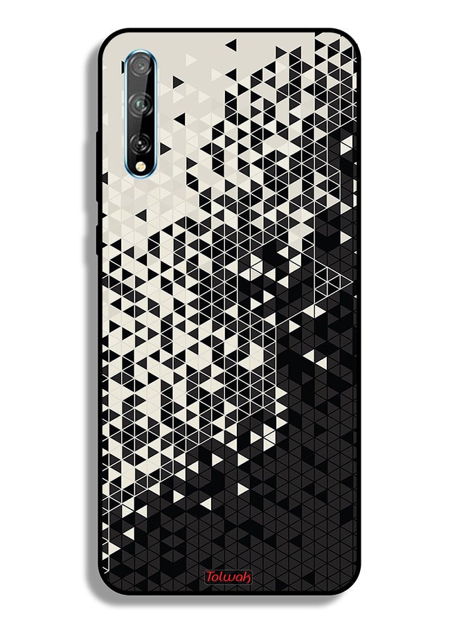 Tolwak Huawei P Smart S Protective Case Cover Pattern Digital Art Triangle - Image 2