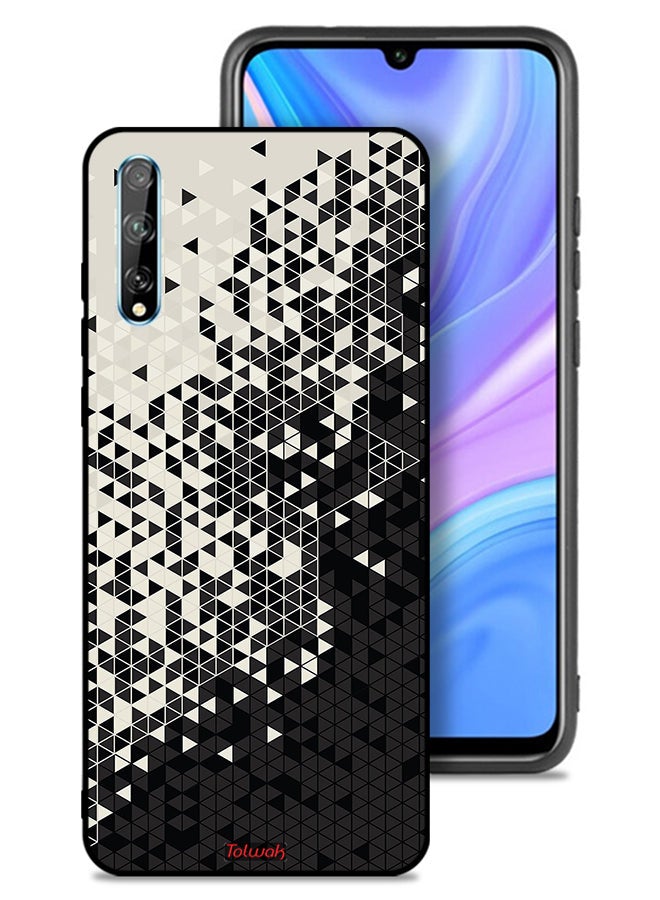 Tolwak Huawei P Smart S Protective Case Cover Pattern Digital Art Triangle - Image 1