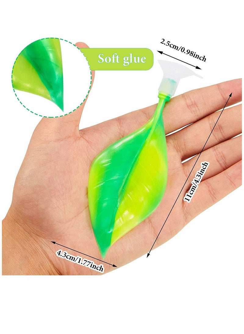 NIBEMINENT - Silicone Betta Bed with Suction Cup Leaf Hammock for Fish Lightweight and Realistic Resting Spot No BPA Practical Comfortable Safe (2 Pieces) - Image 1
