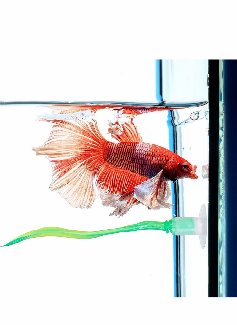 NIBEMINENT - Silicone Betta Bed with Suction Cup Leaf Hammock for Fish Lightweight and Realistic Resting Spot No BPA Practical Comfortable Safe (2 Pieces) - Image 1