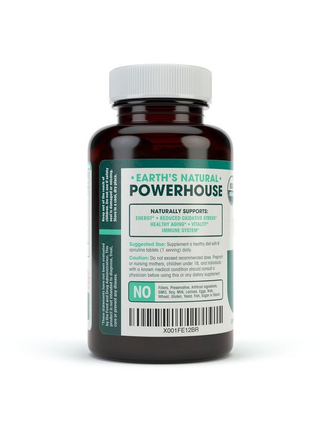 Natures Wellness Usda Organic Spirulina Tablets Nongmo Green Superfood Supplement: 3000Mg Of Fresh Blue Green Algae Vegan Gluten Free Sustainably Grown Pesticides Free And Nonirradiated 500Mg Per Tablet 180  - Image 5