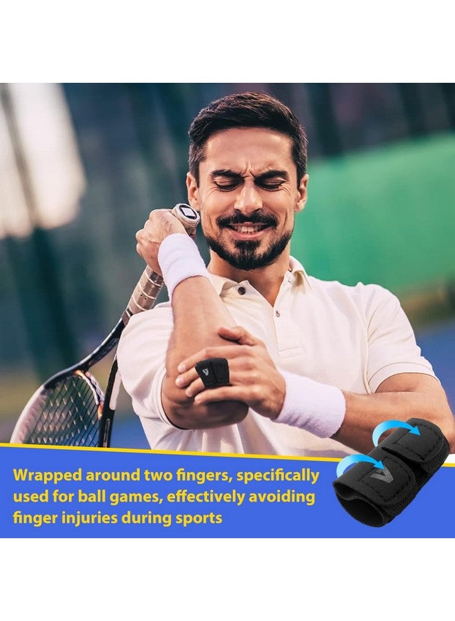 Proberos® Compression Band for Finger Dual Finger Finger Compression Sleeve Support Band Finger Guards Compression Band Brace Wraps for Basketball Player Volleyball Player, Athletes, Size M - Image 2