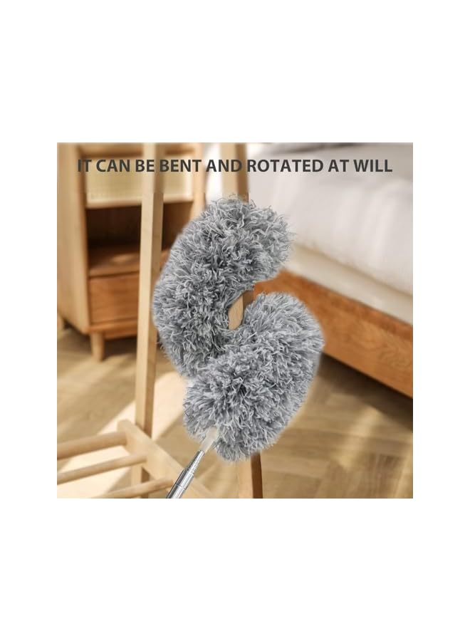 promass Microfiber Feather Dusters for Cleaning Tools with Extension Pole（Stainless Steel）,110’’ Extra Long Duster Ceiling Fan, Gap, Blinds, Furniture, Cars (With replacement pack) - Image 5