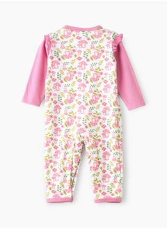 Tiny Hug Girls' Mushroom Print Long Sleeve Onesie  - Image 2