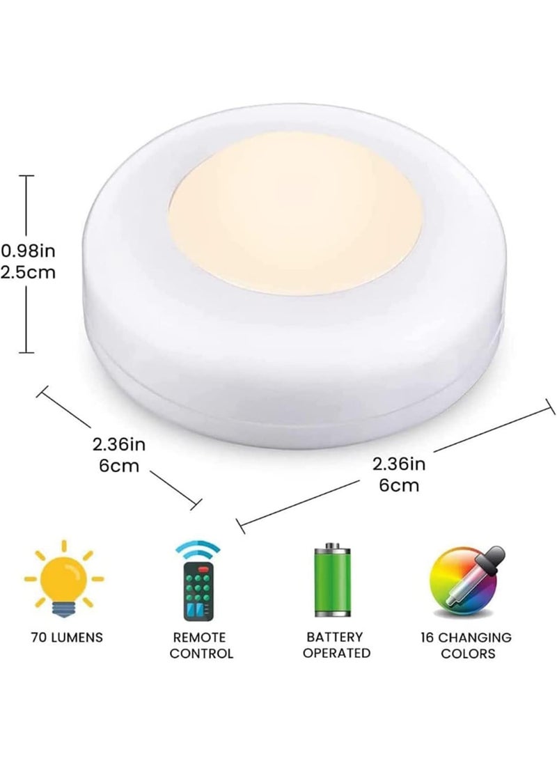 Y&D - 3 PCS Creative 16 Color Led Press Fast Color Change Atmosphere Color Light Remote Control Cabinet Lights - Image 1