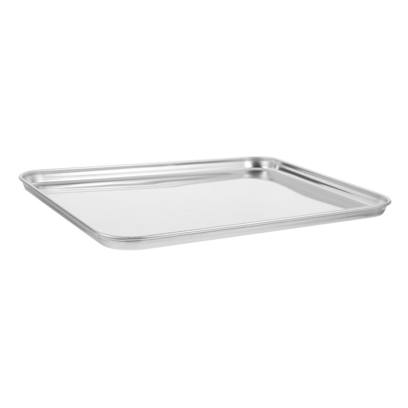 Rectangular Stainless Steel Grill Tray For Baking Steaming And Food Serving - Image 2