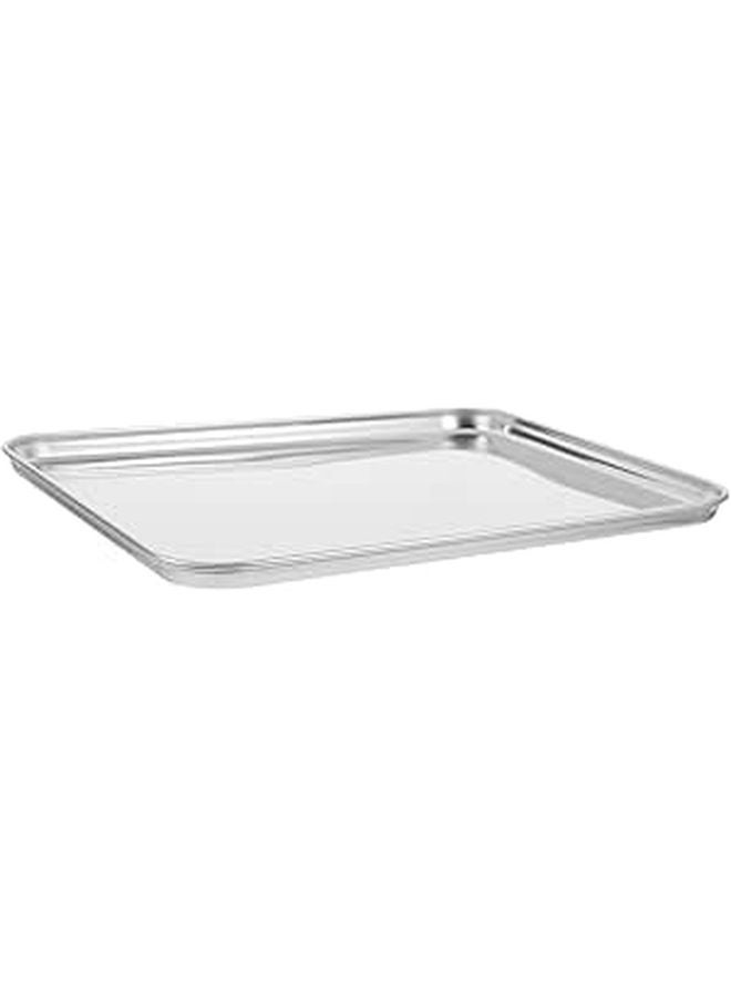 Rectangular Stainless Steel Grill Tray For Baking Steaming And Food Serving - Image 1